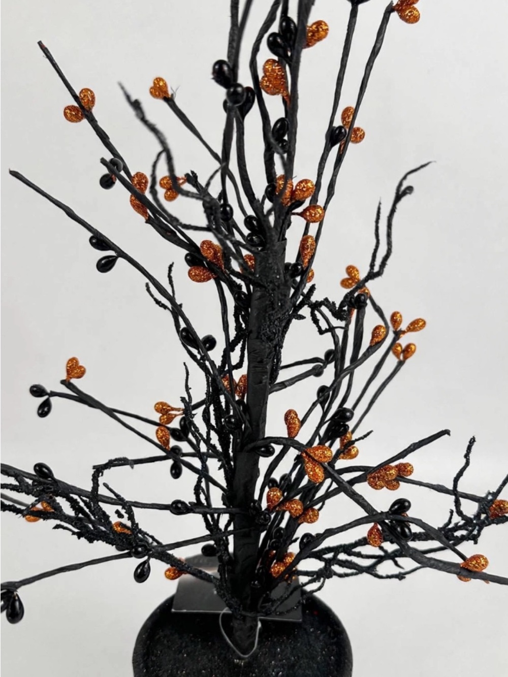 Black and Orange Glitter Branch Accent | Home Accents